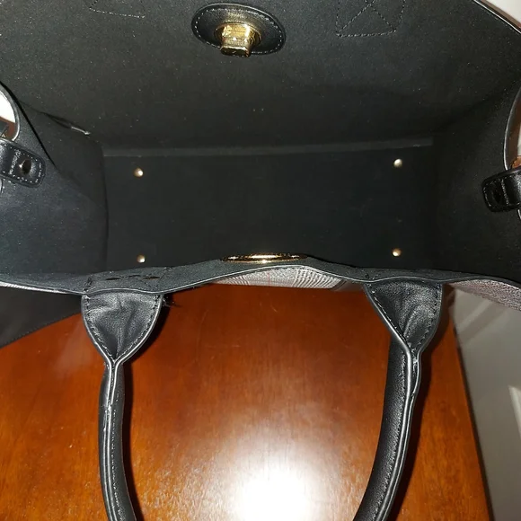 Black & White Plaid Design Handbag - Picture 7 of 11